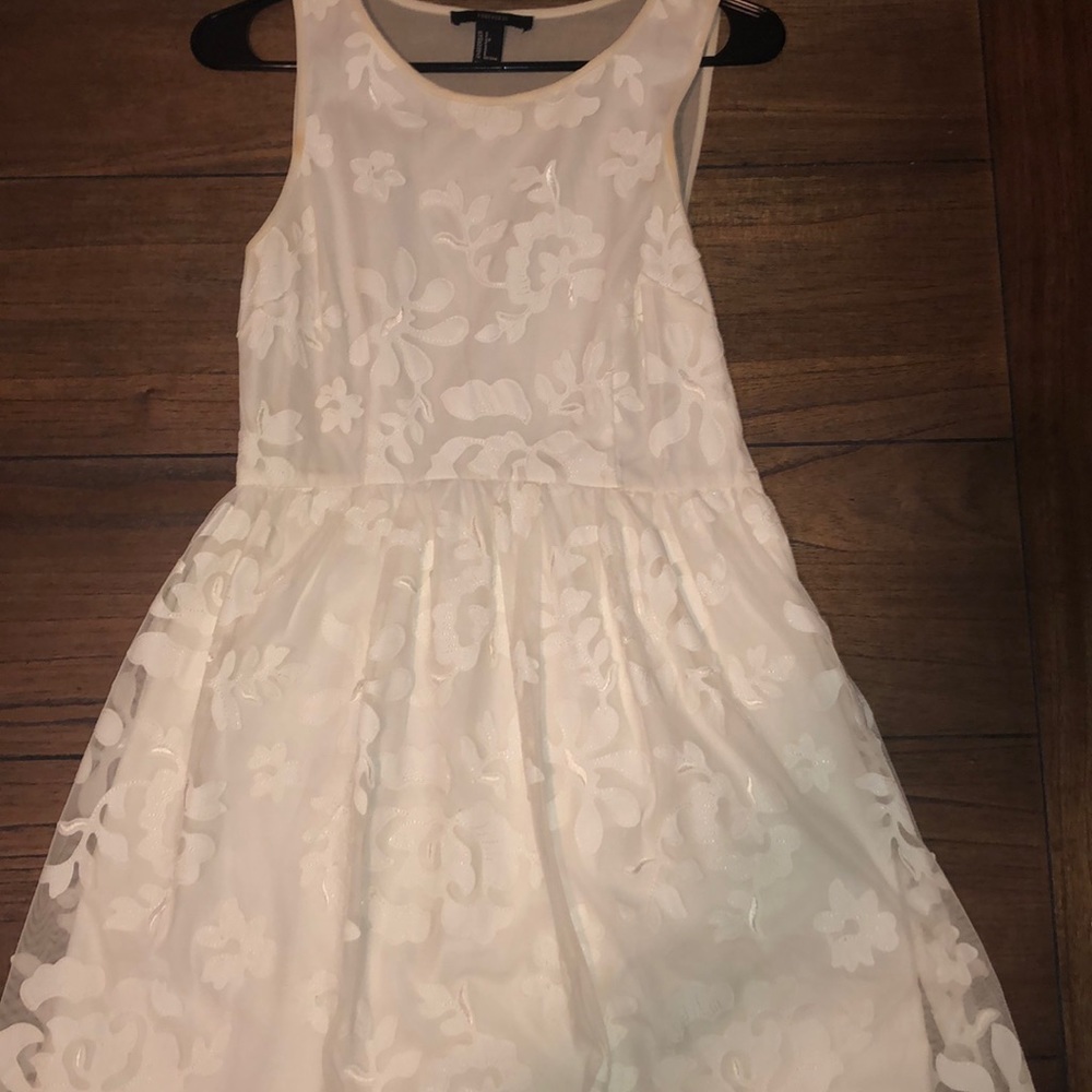 White floral dress